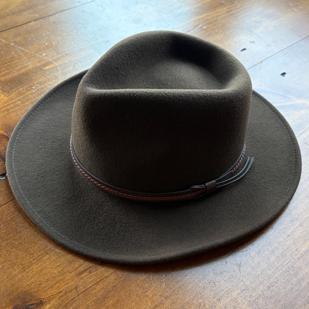 Country Gentleman Outback Brown Wool Fedora Sz L